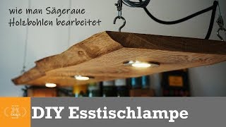 DIY Designer Lampe  Esstischlampe aus massiver Eiche selber machen [upl. by Atem988]