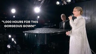 Celine Dion’s Gorgeous Olympics Gown Took 1000 Hours to Make [upl. by Rolland]