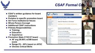 Enlisted Promotion Board Process with CMSgt Noah Vaughan [upl. by Aubigny]