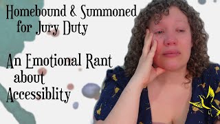 Jury Duty HealthCare and Accessibility  MCS Awareness Month Emotional rant [upl. by Syned]