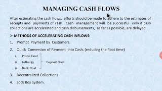 Managing Cash Flows [upl. by Lin]