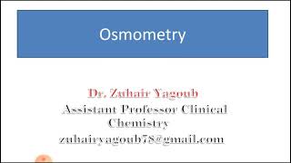 Osmometry [upl. by Caryn]