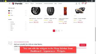 Partdo  Shop Sidebar Options [upl. by Gmur]