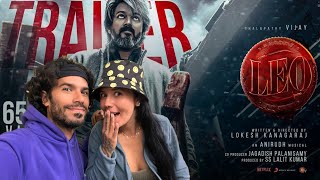 REACTION to LEO  Official Trailer  Thalapathy Vijay • LATIN COUPLE REACTS [upl. by Dewitt29]