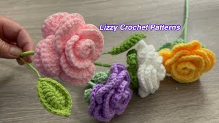 🥰Rosas a Crochet fáciles y rápidas paso a paso🌹 [upl. by Duester947]