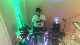 Playing the drums and singing Feliz Navidad [upl. by Yeta]