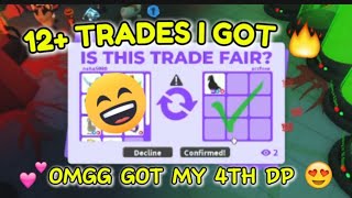 12 TRADES 🔥😍  GOT 4TH DP  ADOPT ME  ROBLOX ⚡ [upl. by Aruon]