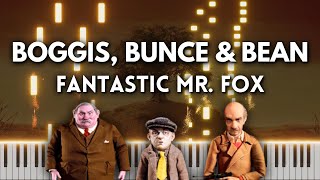 Boggis Bunce and Bean  Piano Tutorial  Cover Fantastic Mr Fox Soundtrack FREE MIDI [upl. by Timus]