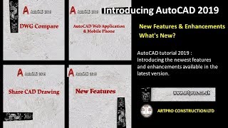 Introducing AutoCAD 2019 Whats New  New Features amp Enhancements Review [upl. by Edrock]