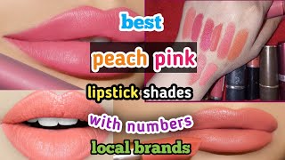 best peach pink lipstick  shades with number lipstick affordablelipstick jannatsbeauty [upl. by Cypro]