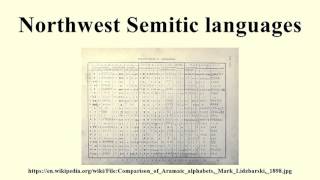 Northwest Semitic languages [upl. by Loree888]