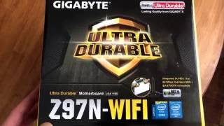 unboxing GIGABYTE Z97NWIFI Intel 1150 Mini ITX Motherboard for Hackintosh pt 1 [upl. by Kurth]