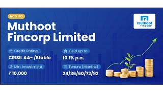 Muthoot fincorp limited NCD IPO 2024 [upl. by Toomin284]