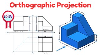 Orthographic Projections in Engineering Drawing  Problem 4 [upl. by Divadnhoj]