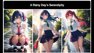 Concept Art amp Story 4 Shorts  A Rainy Days Serendipity girl japan toon dc [upl. by Dnallor]