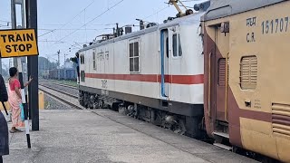 Bhagirathi express departing Cossimbazar  13104 Lalgola  Sealdah Bhagirathi Express [upl. by Rexana]