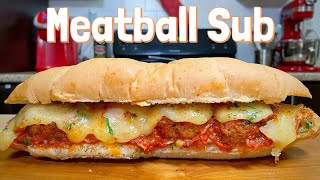 Subway Meatball Sub at Home  Sandwich  Marinara Sauce  Meatballs Recipe  Garlic Bread [upl. by Odeen]