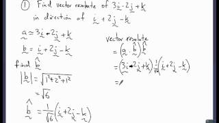 Scalar and vector resolutes of a vector [upl. by Naneik452]