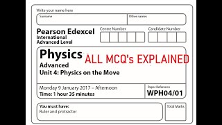 Edexcel Jan 2021 Physics Unit 4 IAL solution MCQ [upl. by Jessen]