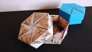 Origami Hexagon Box [upl. by Hebe]