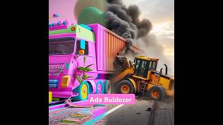 A Buldozer And Container Truckshorts viralvideos trending herichannel animasimobiltrukbuldozer [upl. by Pelage]