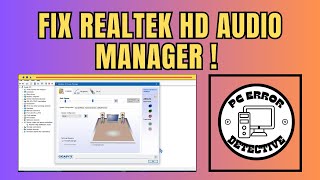 How to Fix Realtek HD Audio Manager Windows 10 not Showing [upl. by Cecilia481]