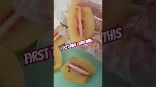 Different kind of kiwimixcolorgoldpinkkiwifruitasmr [upl. by Dralliw]