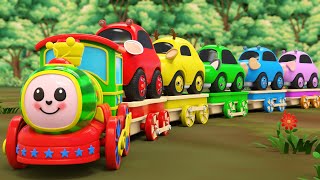 Cocomelon Color TRAIN The Wheels on The Bus  More Nursery Rhymes amp Kids Songs [upl. by Eelegna]