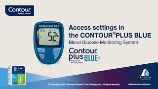 Access Settings  CONTOUR PLUS BLUE  mmolL  UK enUK [upl. by Neivad]