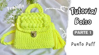 😍TE ENCANTARA tejer este BOLSO con TRAPILLO 🧶para principiantes  Tutorial Hebras Crochet [upl. by Ateiluj]