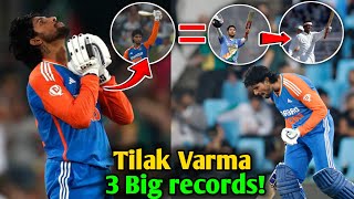 Tilak varma 3 Big records after century  Tilak varma 107 not out [upl. by Xirdnek]