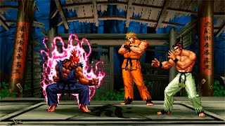 SHIN AKUMA VS RYO SAKAZAKI amp TAKUMA SAKAZAKI [upl. by Gnoht]