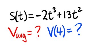 how to find the average velocity and instantaneous velocity Calculus 1 tutorial [upl. by Colbert]