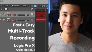 Record to Multiple Tracks at the Same Time  Logic Pro X QuickTips [upl. by Shanks]