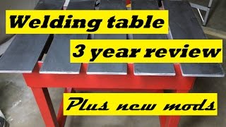 Welding table 3 year review and new mods [upl. by Ettenwahs]