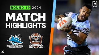 NRL 2024  Sharks v Wests Tigers  Match Highlights [upl. by Dobbins]