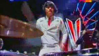 JROCKSAnton VS other drummer  MTV staying alive 2008 [upl. by Demmy323]