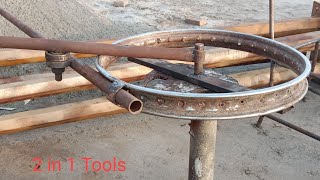 Simple Bending Technique for Steel Round Pipe l pipe bending machine [upl. by Aiciruam100]