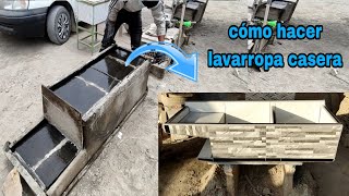 como fabricar lavarropa de forma artesanal  lavadero de 143 x 50 de ancho color gris [upl. by Wilone]