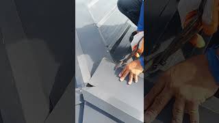 Ridge Cover Technique reels shortvideo viralvideo diy roofing [upl. by Jewett]