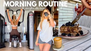 6am morning routine Palestra Colazione Skincare [upl. by Nylaehs]