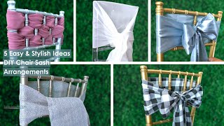 5 Easy amp Stylish Ideas DIY Chair Sash Arrangements  Tableclothsfactorycom [upl. by Toft]