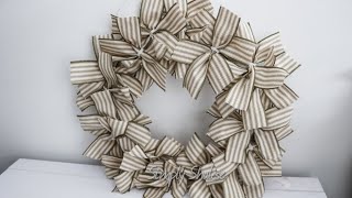 DIY Fall Ribbon Wreath  Quick and Easy [upl. by Chrissa]