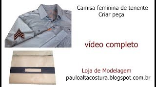 Criando uma camisa feminina farda tenente [upl. by Sabba]