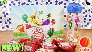 Coles Fresh Stikeez Opening 3  Collectors Case amp Drink Bottle  Birdew Reviews [upl. by Rother]