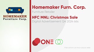 Homemaker Furniture Manila Christmas Sale Digital Ad Q4 2024 66s ST [upl. by Nerradal849]