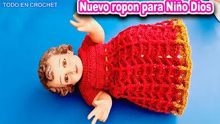 📌📌 Vestido Ropon a crochet  para niño Jesus  niño Dios [upl. by Delaney]