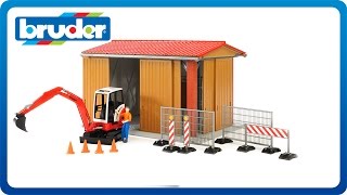 Bruder Toys bworld Construction Machine Hall 62020 [upl. by Newob726]