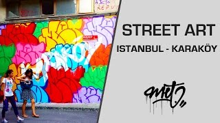 Graffiti in Istanbul Karaköy with MET [upl. by Eelarual952]