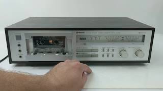 Vintage Yamaha K550 Natural Sound Stereo Cassette Deck PineHog [upl. by Veron]